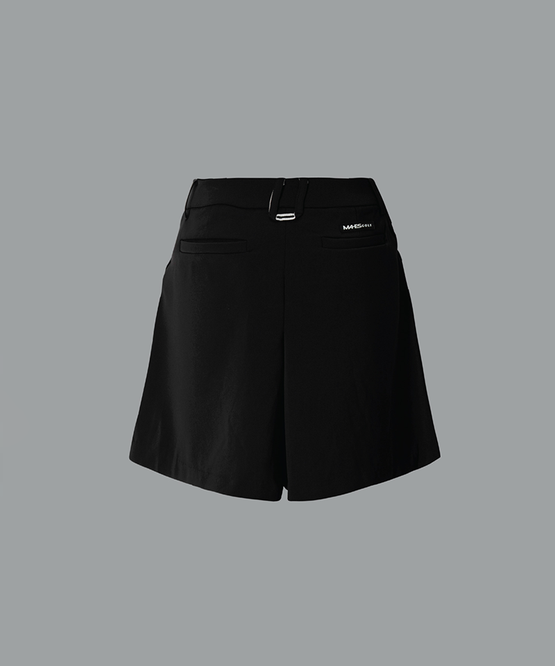 A Line Classic Pleated Pants  - Black