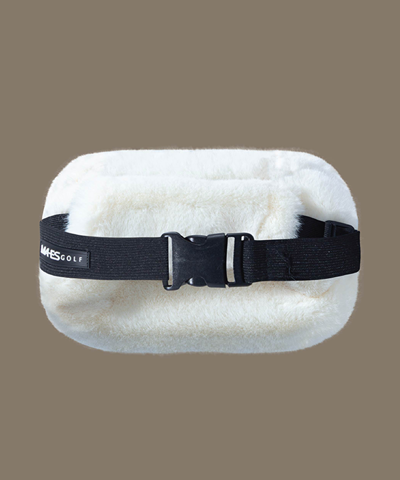 Mink Fur Hand Warmer Waist Bag - White