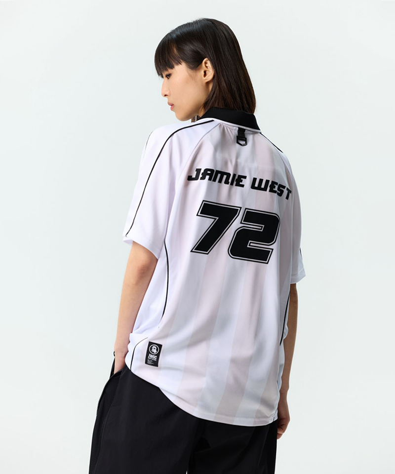 Jamie West Breakers Football Stripe P-Shirts - White