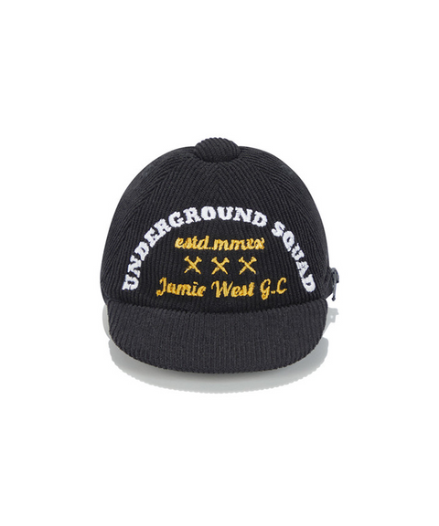 Jamie West Corduroy Trucker Ballcap Keyring - Black