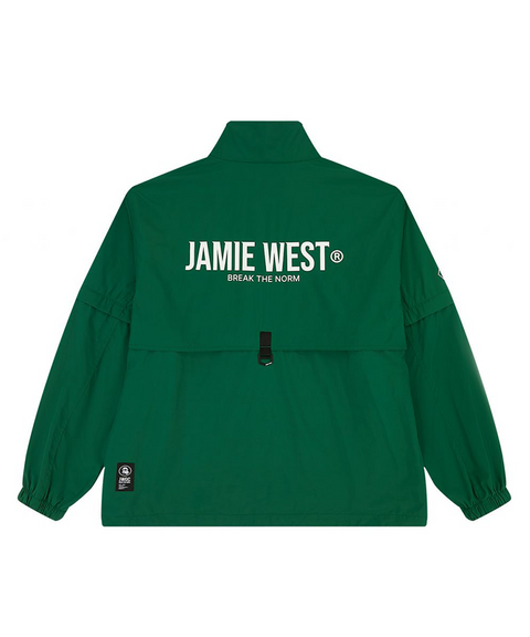 Jamie West Detachable Half Zip-up Anorak - Green