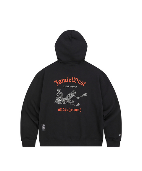Jamie West Grave Snap Hoodie Sweatshirts - Black