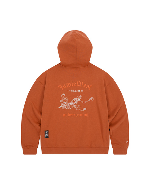 Jamie West Grave Snap Hoodie Sweatshirts - Orange