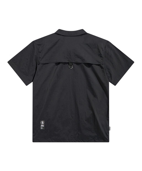 Jamie West Nylon Halfzipup P-Shirts - Black