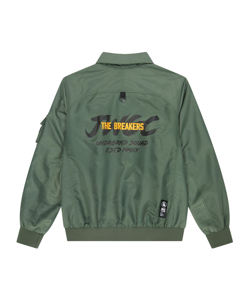 Jamie West Stand Collar Windbreaker - Green