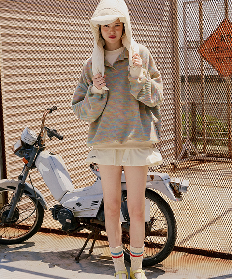 KANDINI Oversized Knit Top - Pastel