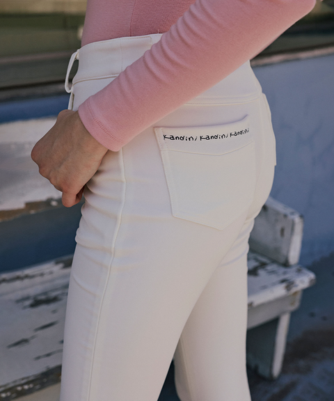 KANDINI Signature Semi-bootcut Pants - Cream