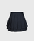 KANDINI Wool Tiered Pleated Skirt - Navy