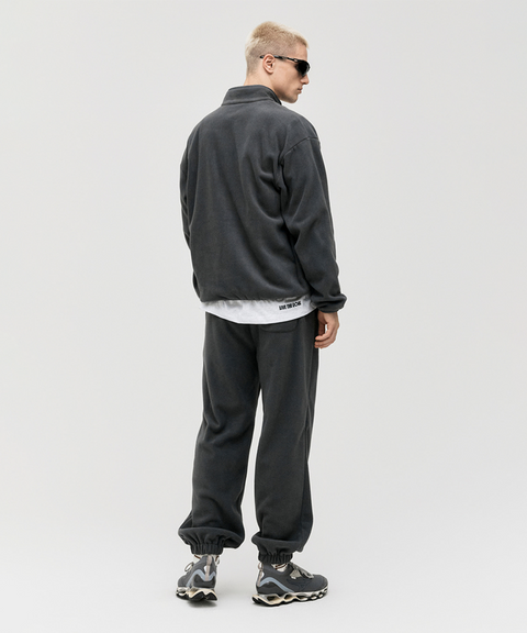 Goal Studio Men's Essential Microfleece Quarter Zip-Up Tee - Charcoal