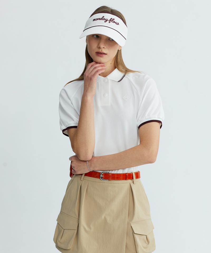 Monday Flow Women's Raglan Pique Top - White