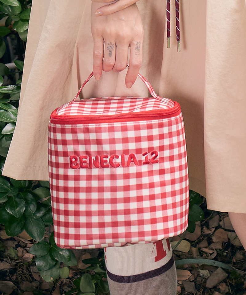 Benecia 12 Check Cooler Bag - Red