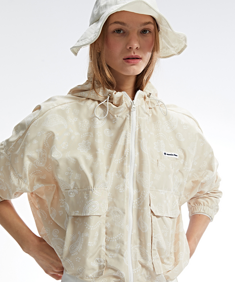 Monday Flow Paisley Windbreaker - Beige