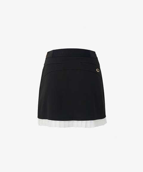 GFJ Golf Women's Double Pleat Layer Skirt - Black
