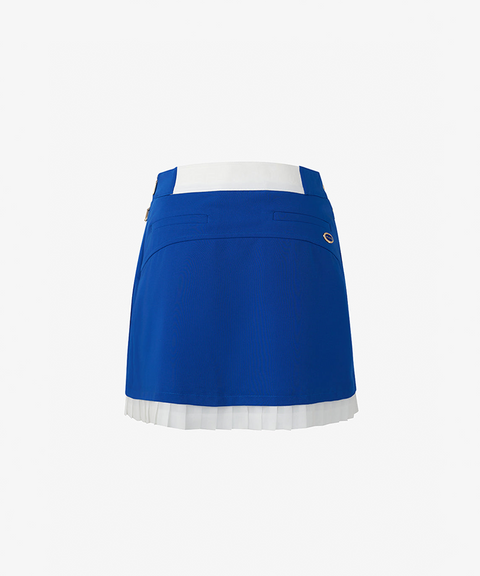 GFJ Golf Women's Double Pleat Layer Skirt - Blue
