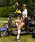 GFJ Golf Women's  Front Wrap Shorts - Navy