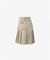 GFJ Golf Women's High Waist Pleat Skirt - Beige