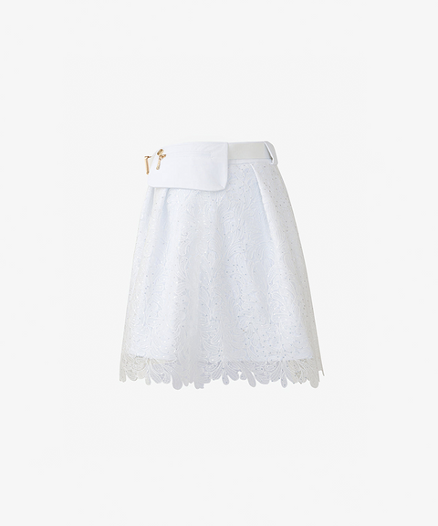 GFJ Golf Women's  Lace Layer Skirt - White