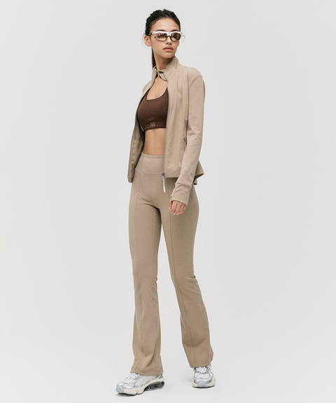 Goal Studio Women's Athletic Jersey Jacket - Dark Beige
