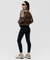 Goal Studio Women's Cropped Puffer Down Jacket - Dark Brown