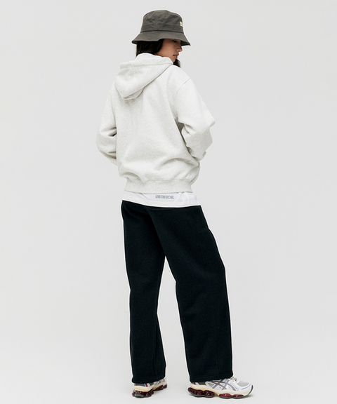 Goal Studio Women's Essential Brushed Full Zip-Up Hoodie - Oatmeal