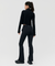 Goal Studio Women's Grid Fleece Quarter Zip-Up Tee - Black