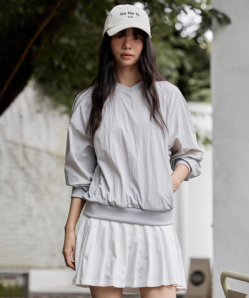 FORDI Wind V-Neck Man-To-Man - Gray