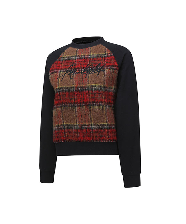 ANEW Golf: Women Check Point Sweatshirt - Black