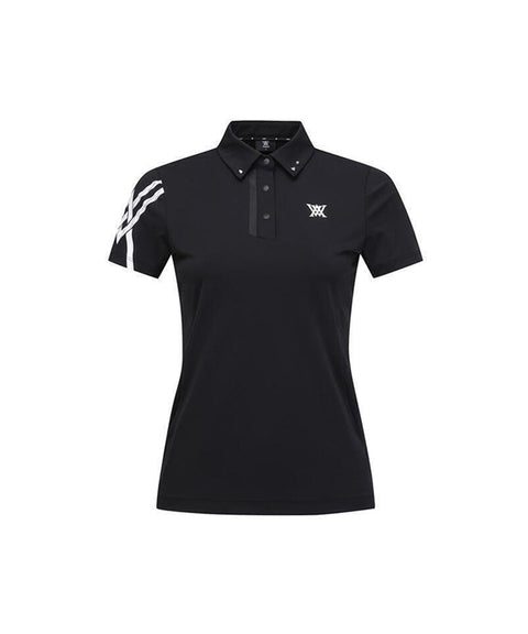 ANEW Golf Women's SM Logo Point Short T-Shirt - Black