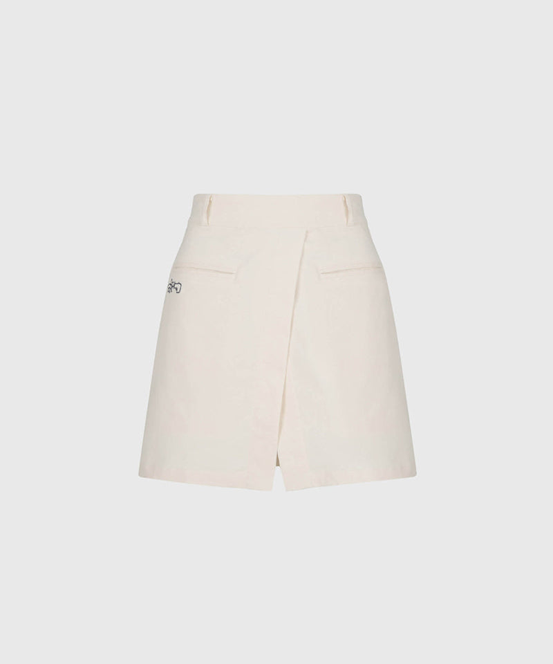 KANDINI Corduroy Skirt-Pants - Ivory