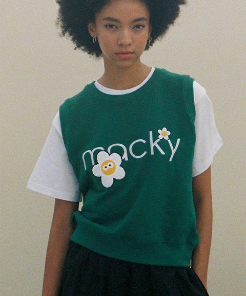 MACKY Golf: Kitch Bookle Vest - Green