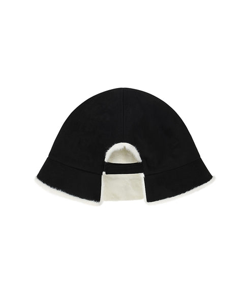 CHUCUCHU Suede Bucket Hat - Black
