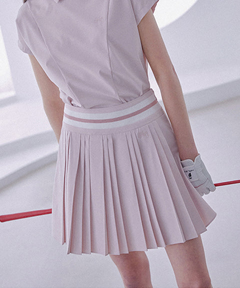Haley Yoko Waist Pleated Skirt - Light - Pink