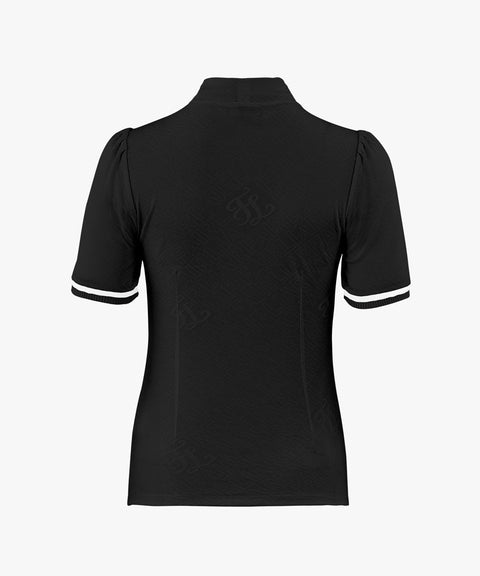 FAIRLIAR Ferrara Jacquard Turtleneck T-Shirt - Black