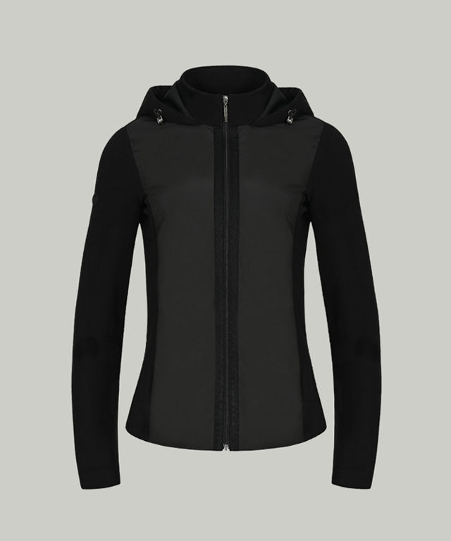 Anell Golf Slim Airy Padding Zip-Up - Black