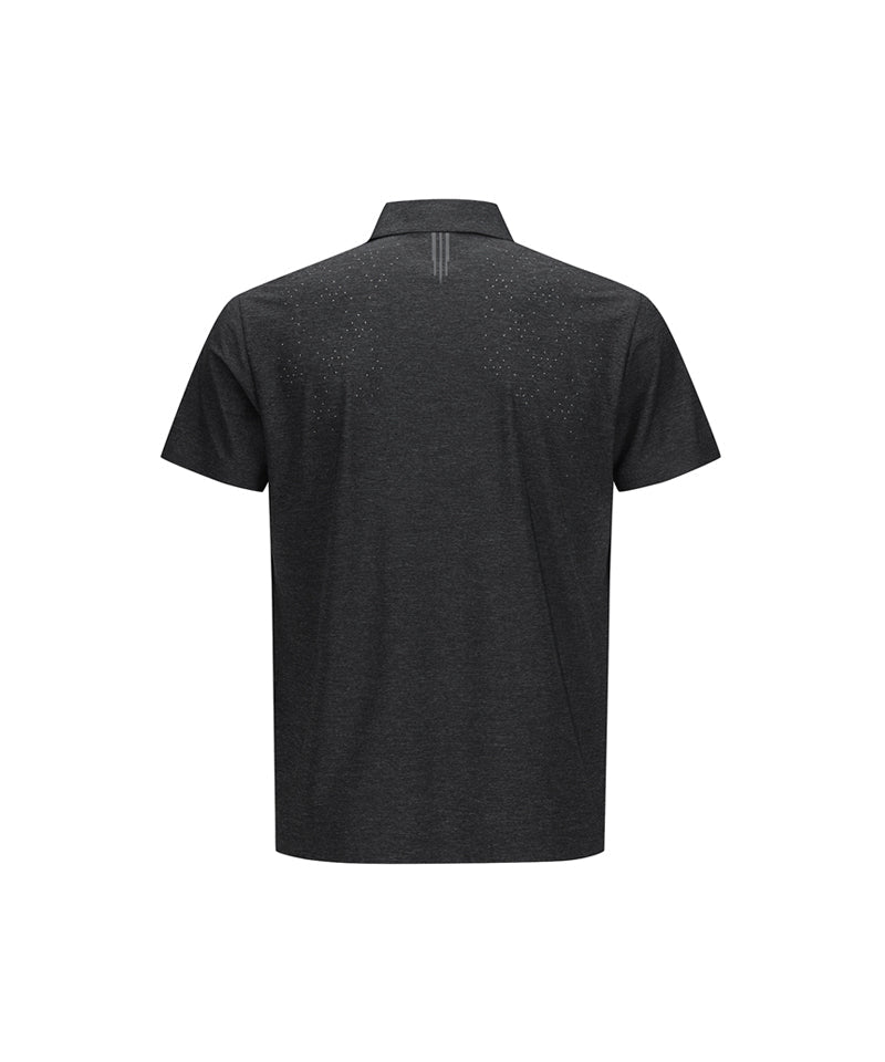 ANEW GOLF Men's SM Black Finish Short T-Shirt - Melange Gray