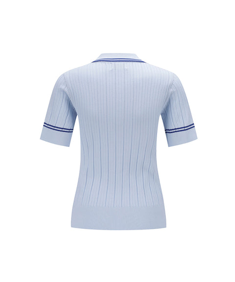 [Warehouse Sale] ANEW Golf Women's Collared Essential Short Sweater - Light Blue