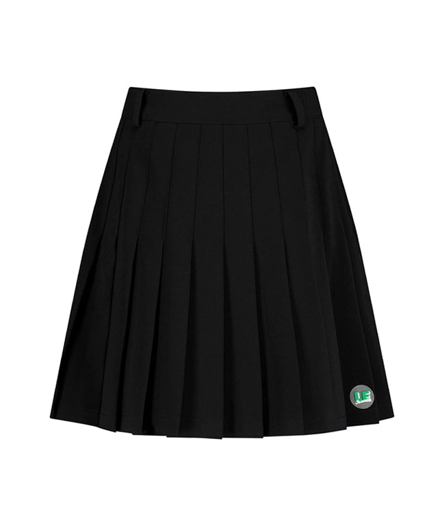 LE SONNET Banding Pleats Skirt - Black