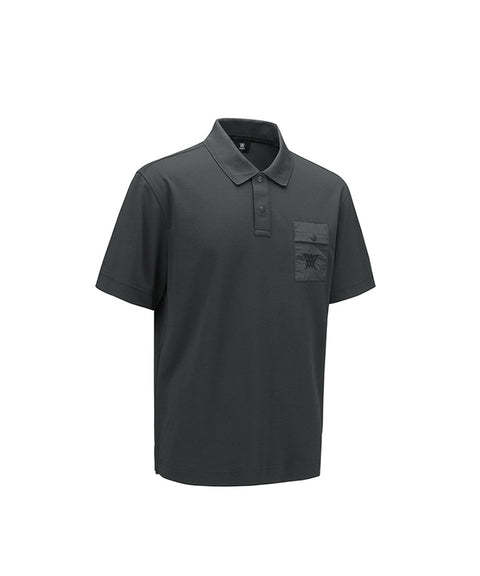 [Warehouse Sale] Men Pocket Detail Short T-Shirt - D/Gray