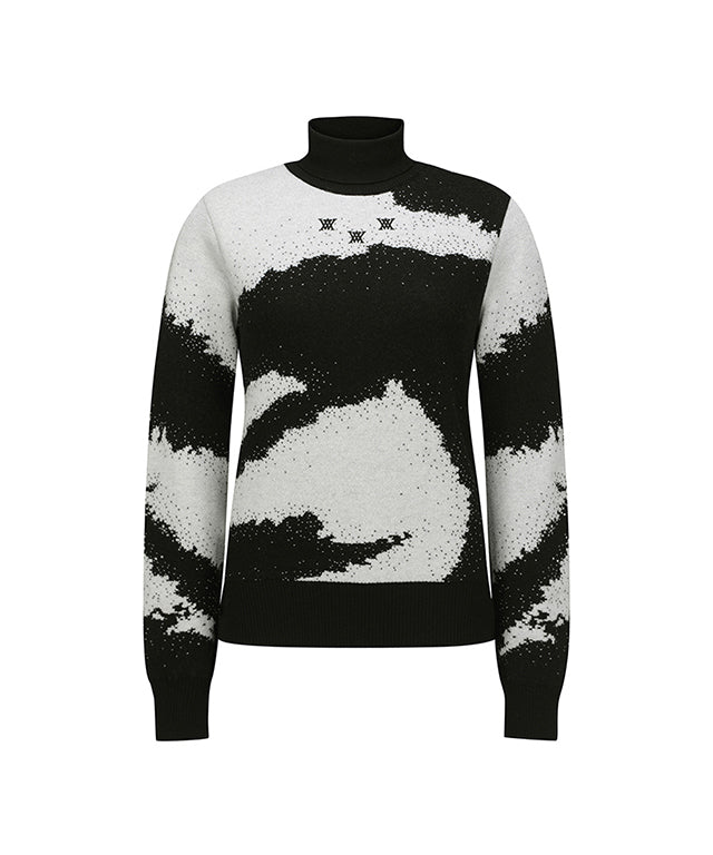 ANEW Golf: Women Cashmere Blend High Neck Sweater - Black