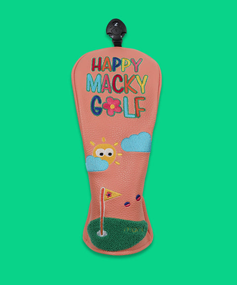 MACKY Golf: Happy Wood Cover - Coral
