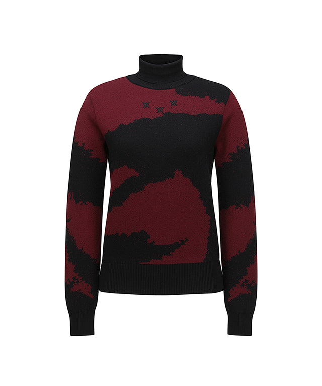 ANEW Golf: Women Cashmere Blend High Neck Sweater - Wine