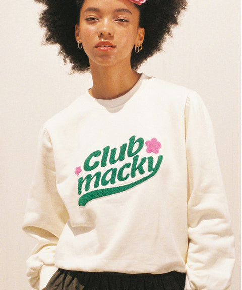 MACKY Golf: Flua Puff Sweatshirt - Ivory