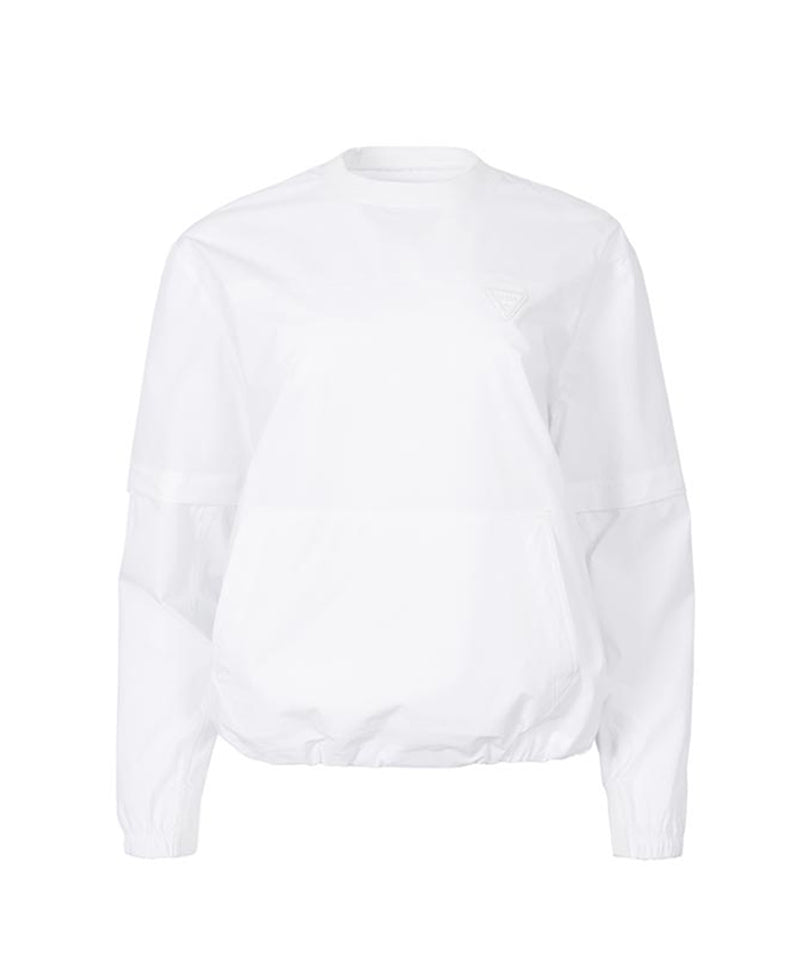 CREVE NINE: Men's Detachable Sleeve Field Anorak - White