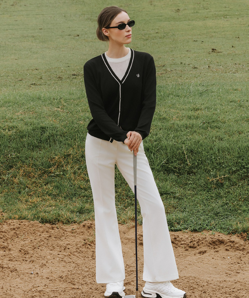 OBER Golf Double Layer Cardigan - Black