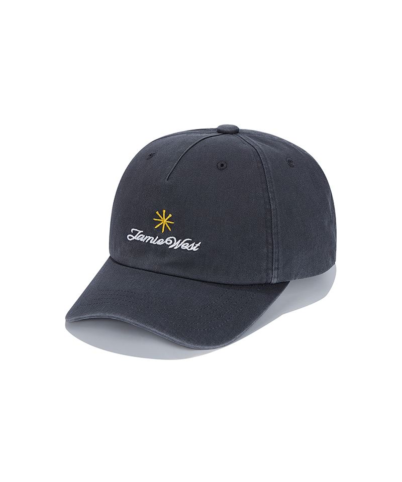 Jamie West Tee Logo Symbol Washed Ballcap - Gray