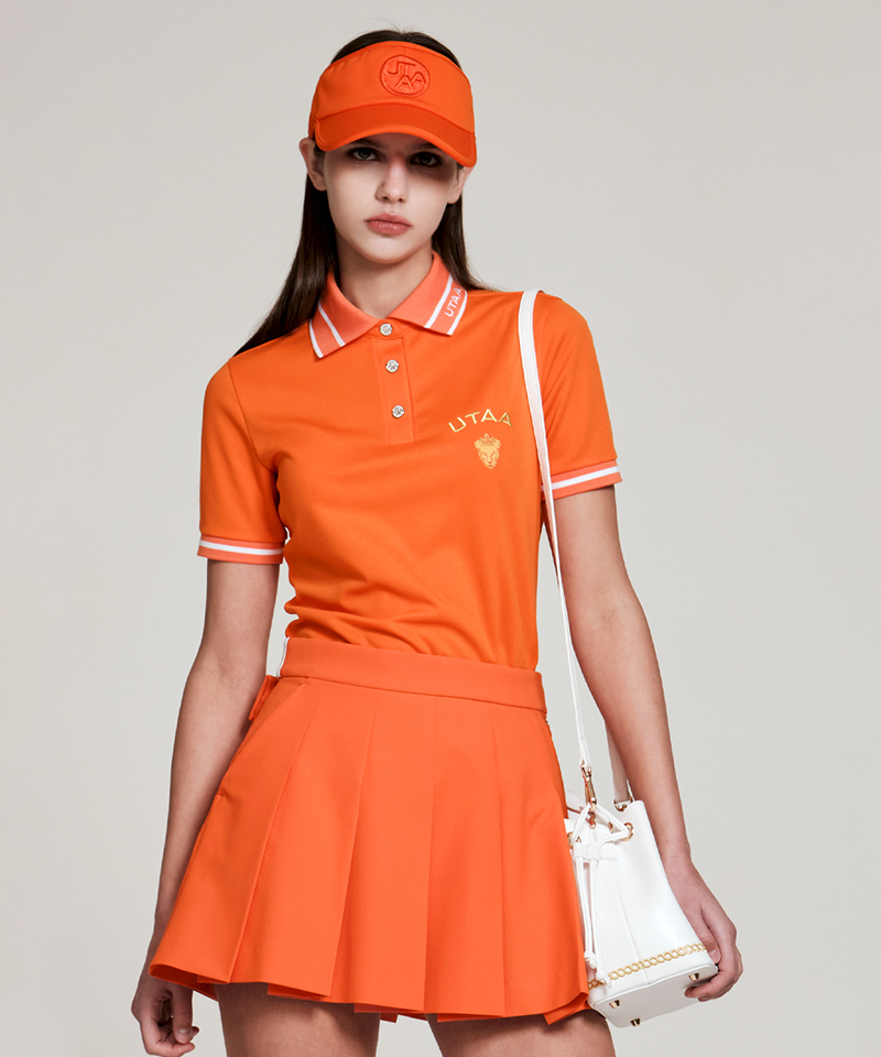Women's UTAA Prism Golden Panter PK Shirts - Orange