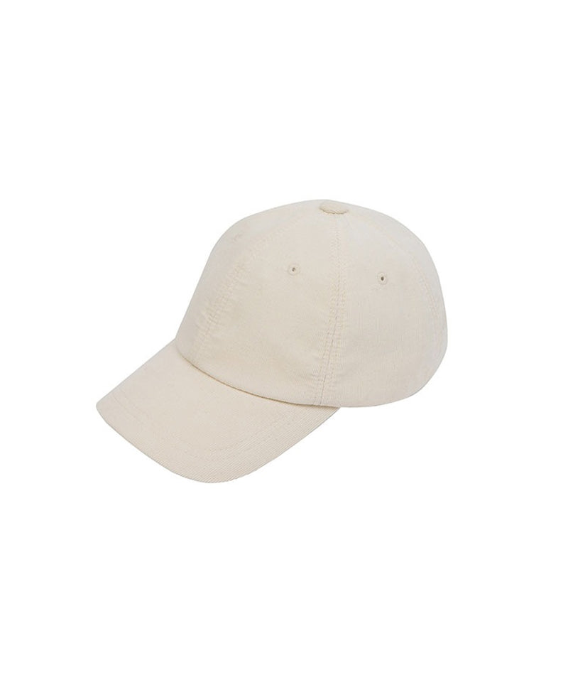CREVE NINE: Script Logo Corduroy Ball Cap - Ivory