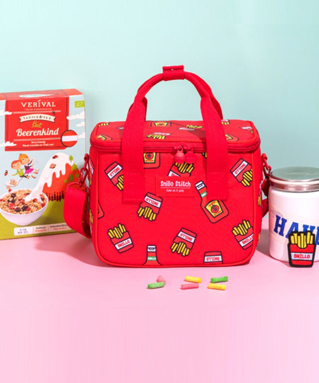 SNILLO STITCH Lunch Bag Shoulder Strap Tomato - Red