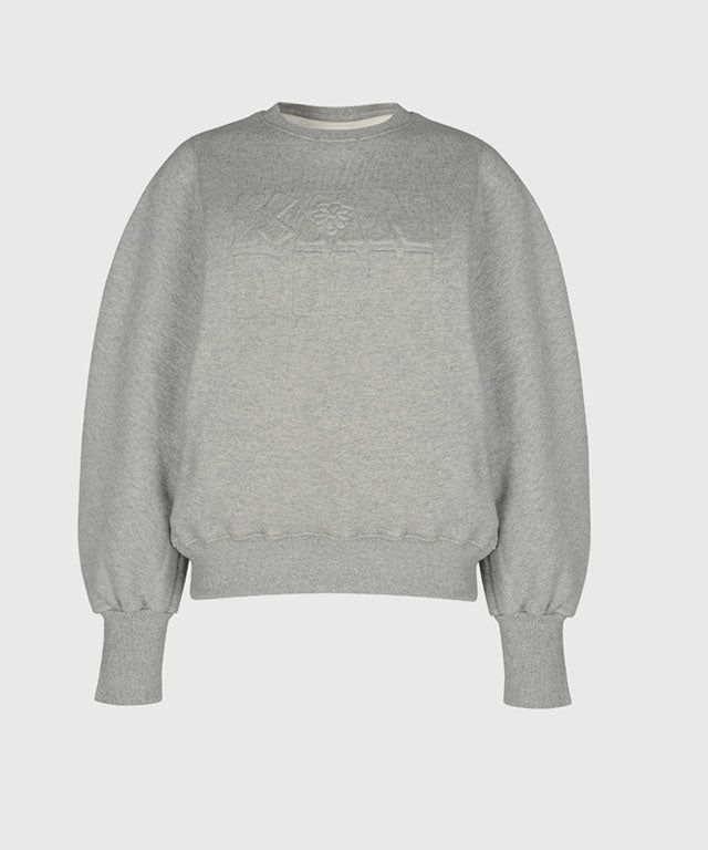 KANDINI Embossed-Logo SweatShirt - Gray