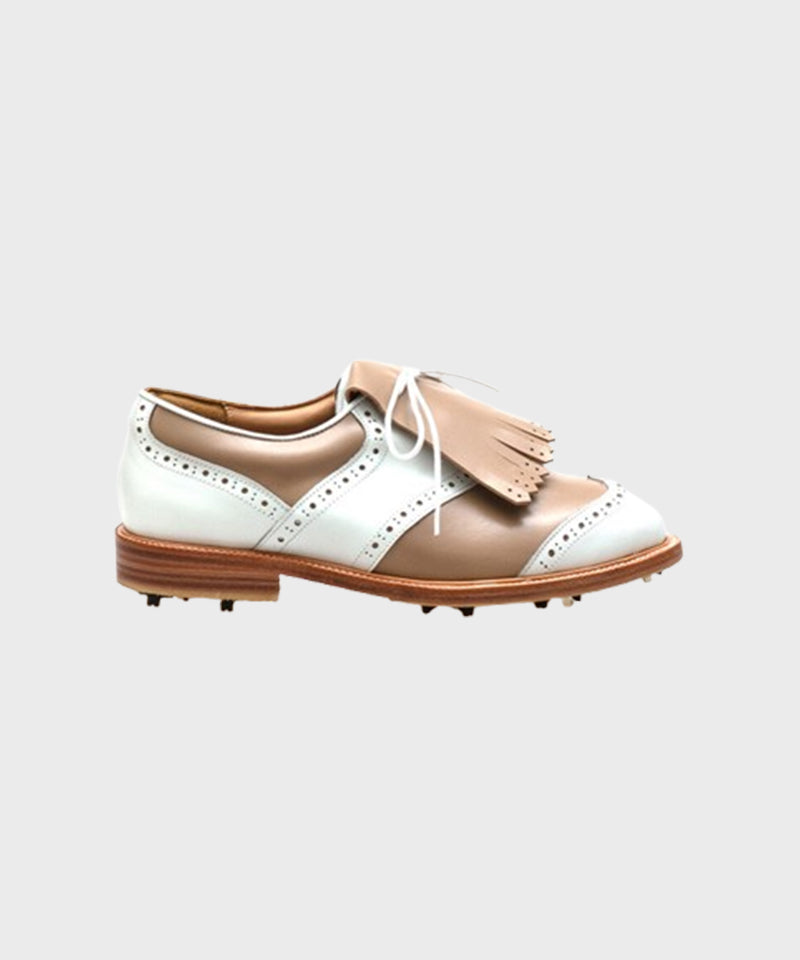 ALL CLASSIC Golf Wingtip Classic Golf Shoes - Beige
